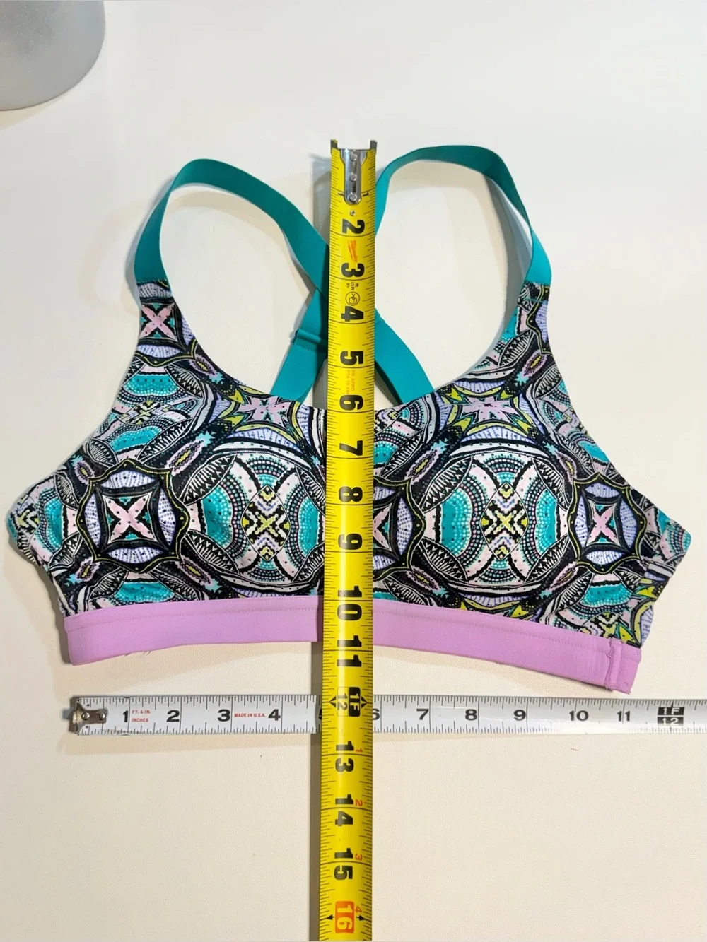 Victoria’s Secret VSX Sport bra 34B athletic swim top bralette cross back teal